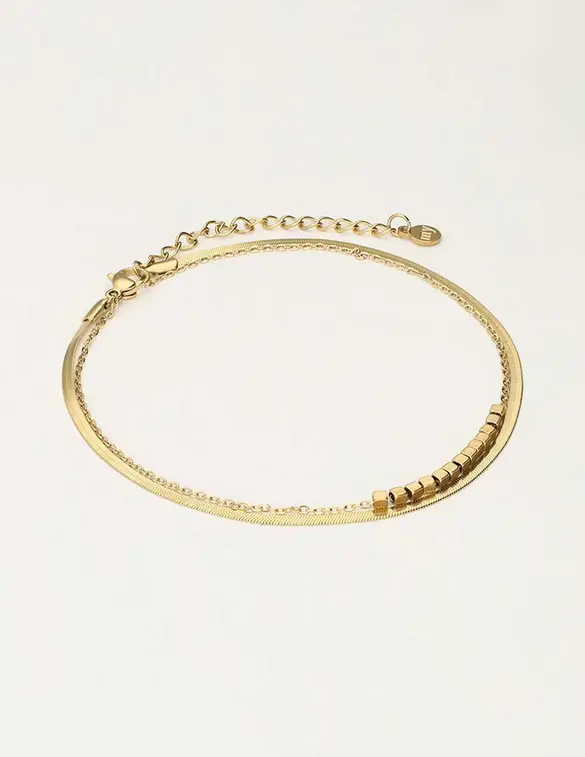 My Jewellery Anklet chain & cubes MJ10423
