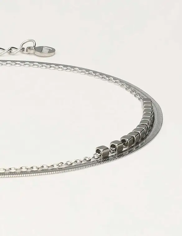 My Jewellery Anklet chain & cubes MJ10423