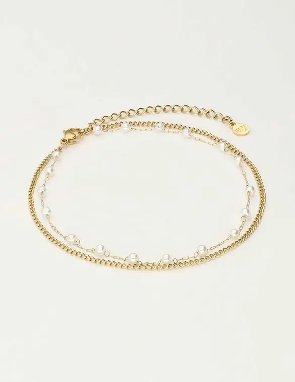 My Jewellery Anklet chain & pearls MJ10414