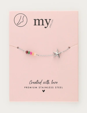 My Jewellery Anklet colour beads star MJ12913