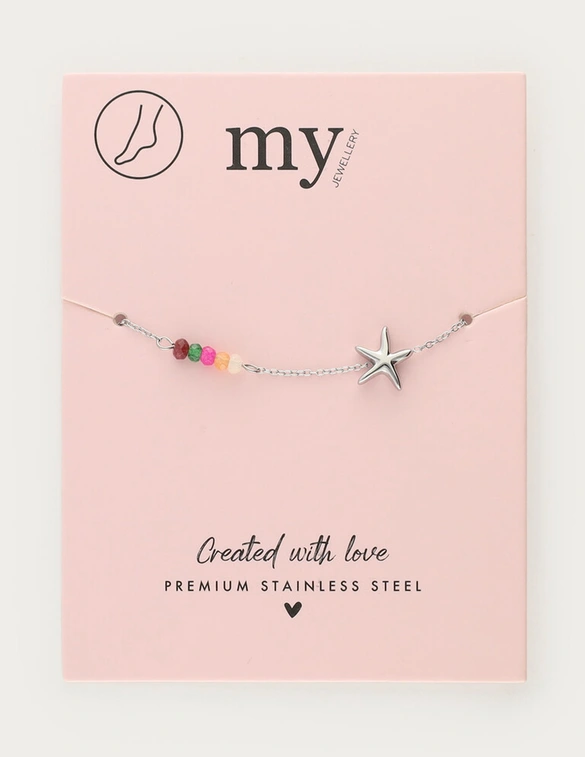 My Jewellery Anklet colour beads star MJ12913