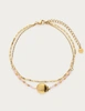 My Jewellery Anklet double chain beads shell MJ12914