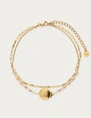 My Jewellery Anklet double chain beads shell MJ12914