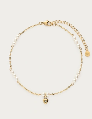 My Jewellery Anklet pearl chain heart MJ12912