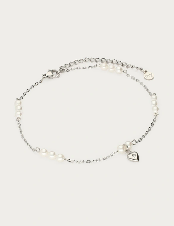 My Jewellery Anklet pearl chain heart MJ12912