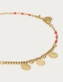 My Jewellery Anklet red beads coins MJ12911