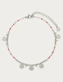 My Jewellery Anklet red beads coins MJ12911
