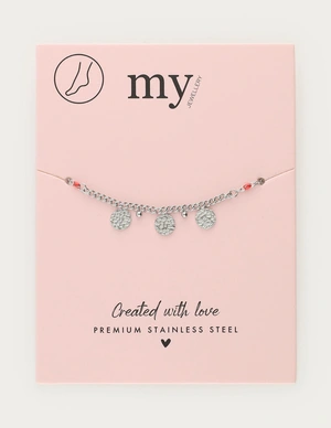 My Jewellery Anklet red beads coins MJ12911