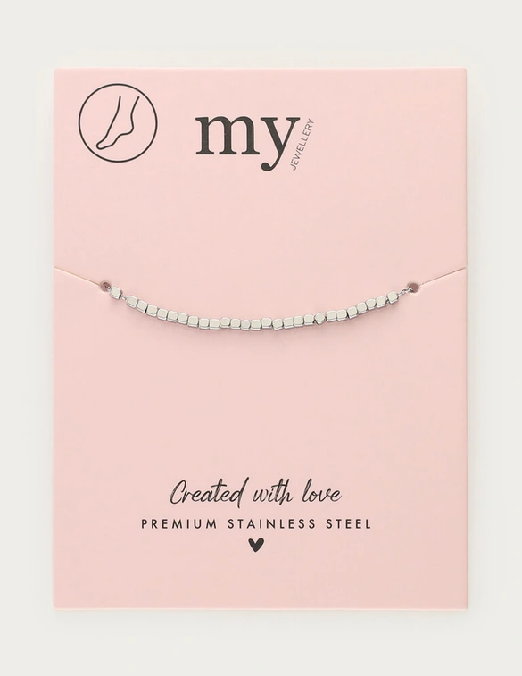 My Jewellery Anklet square beads MJ12917