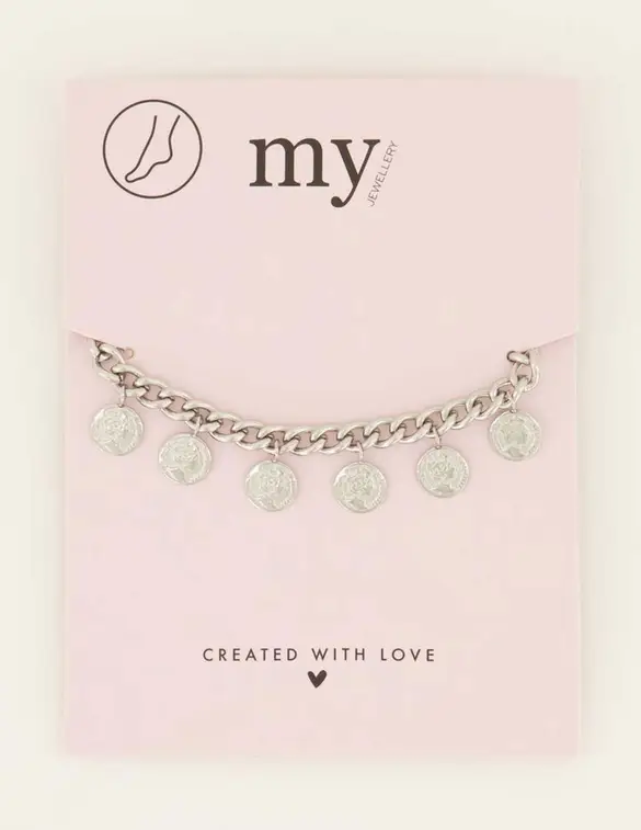 My Jewellery Anklet with coin charms MJ08145