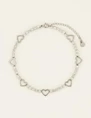 My Jewellery Anklet with hearts and strass MJ08006