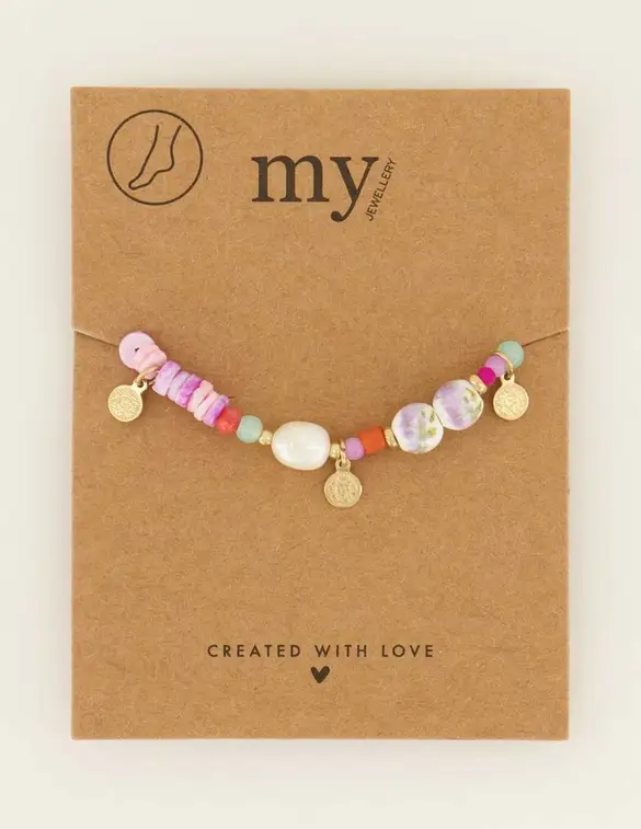 My Jewellery Anklet with pearls and coins MJ08274