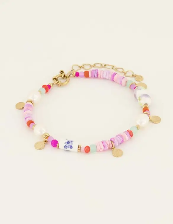 My Jewellery Anklet with pearls and coins MJ08274