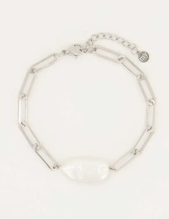 My Jewellery Armband met brede parel MJ01893