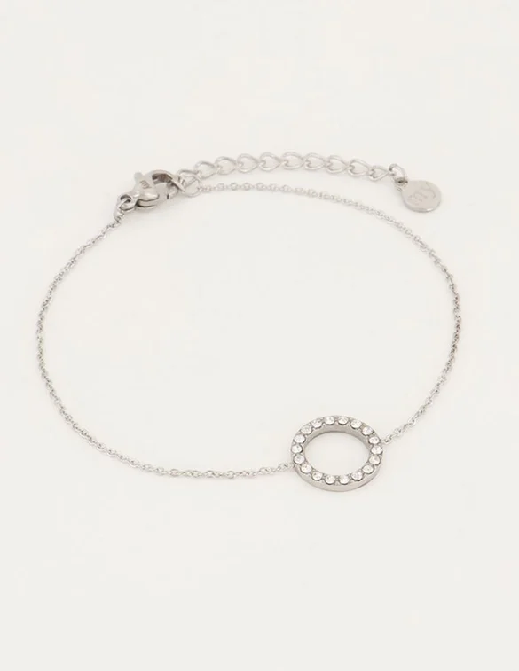 My Jewellery Armbandje Open Rondje Strass MJ04799