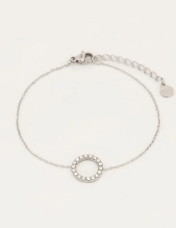 My Jewellery Armbandje Open Rondje Strass MJ04799