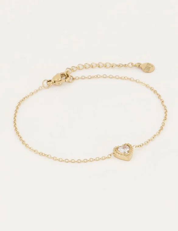 My Jewellery Armbandje Strass Hartje MJ04800