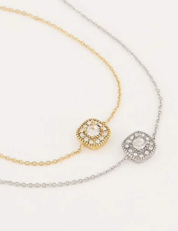 My Jewellery Armbandje Vierkant Strass MJ04798