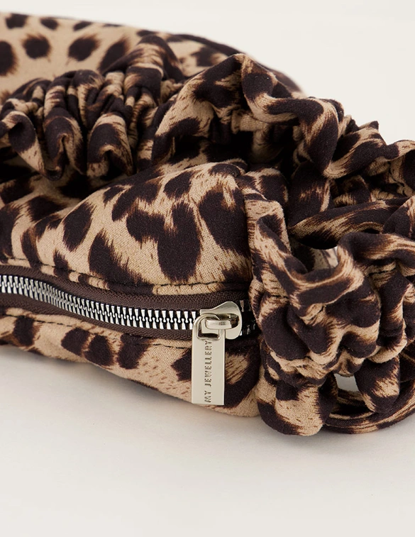 My Jewellery Bag crossbody ruffle strap leopard MJ11734
