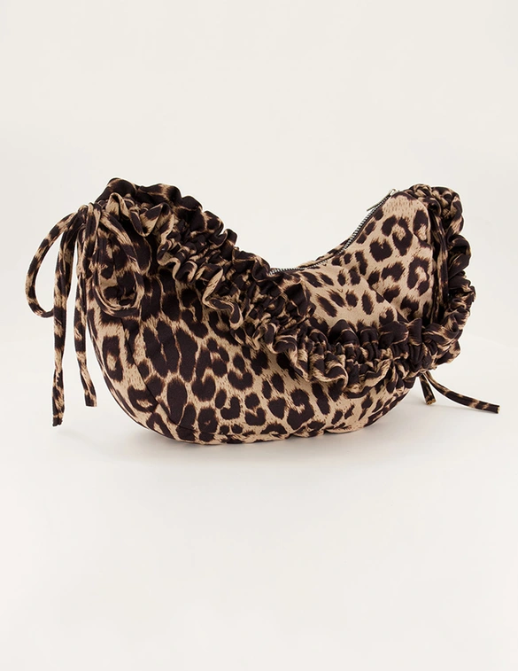 My Jewellery Bag crossbody ruffle strap leopard MJ11734