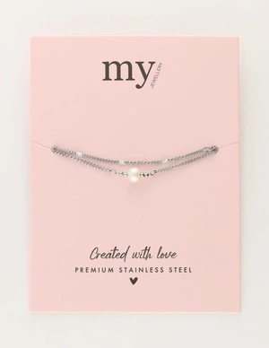 My Jewellery Bracelet 2 chains with pearl MJ11096
