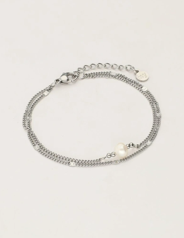 My Jewellery Bracelet 2 chains with pearl MJ11096