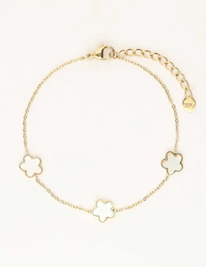 My Jewellery Bracelet 3 flowers pearl MJ10058
