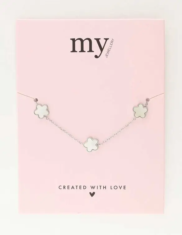 My Jewellery Bracelet 3 flowers pearl MJ10058