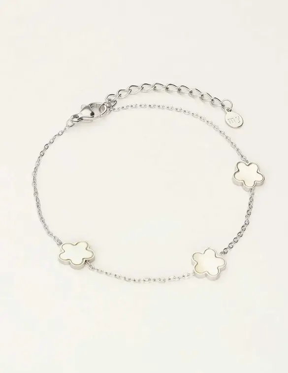 My Jewellery Bracelet 3 flowers pearl MJ10058