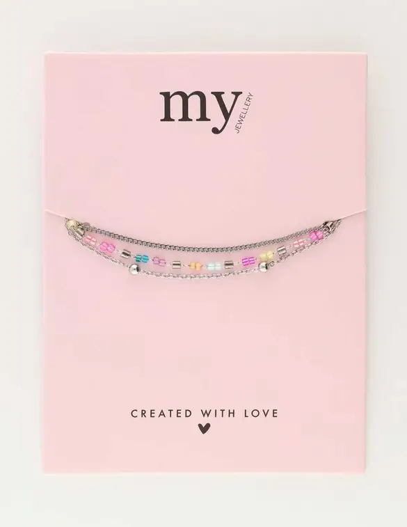 My Jewellery Bracelet 3 layers beads MJ10261