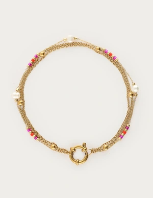 My Jewellery Bracelet 3 layers red pearl MJ12215