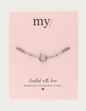 My Jewellery Bracelet 3 layers red pearl MJ12215
