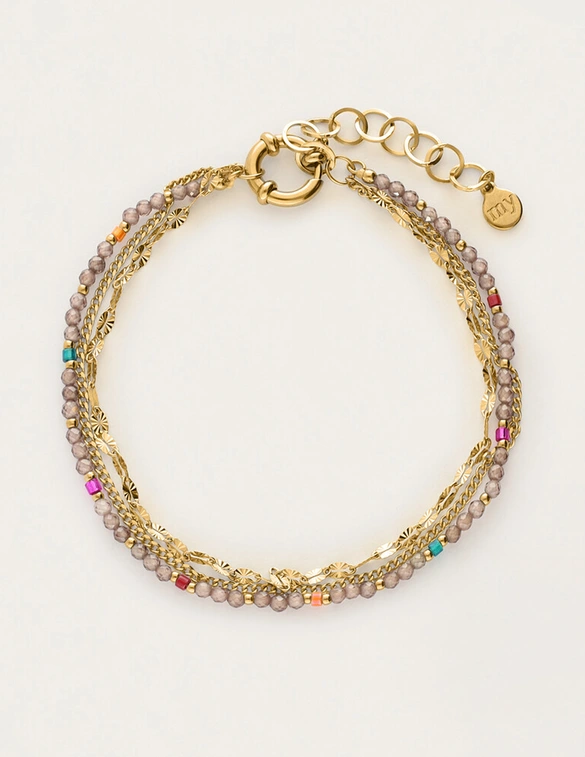My Jewellery Bracelet 3 layers taupe MJ12213