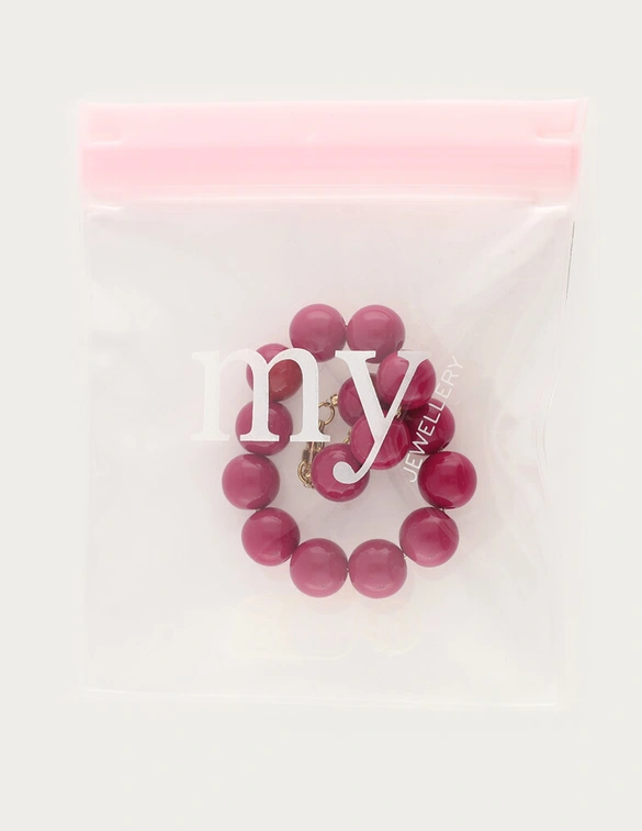 My Jewellery bracelet beads big fuchsia MJ14571