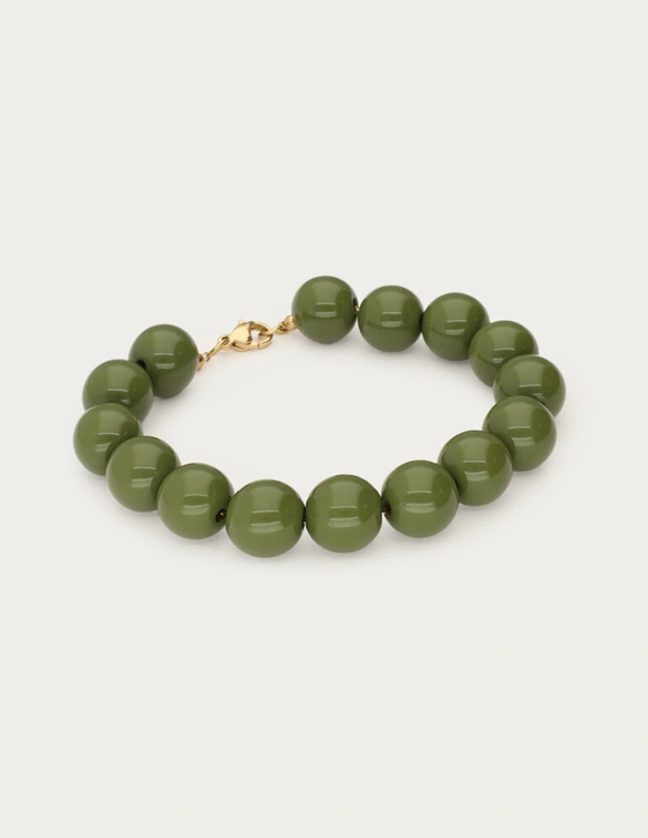 My Jewellery Bracelet beads big olive green MJ14573