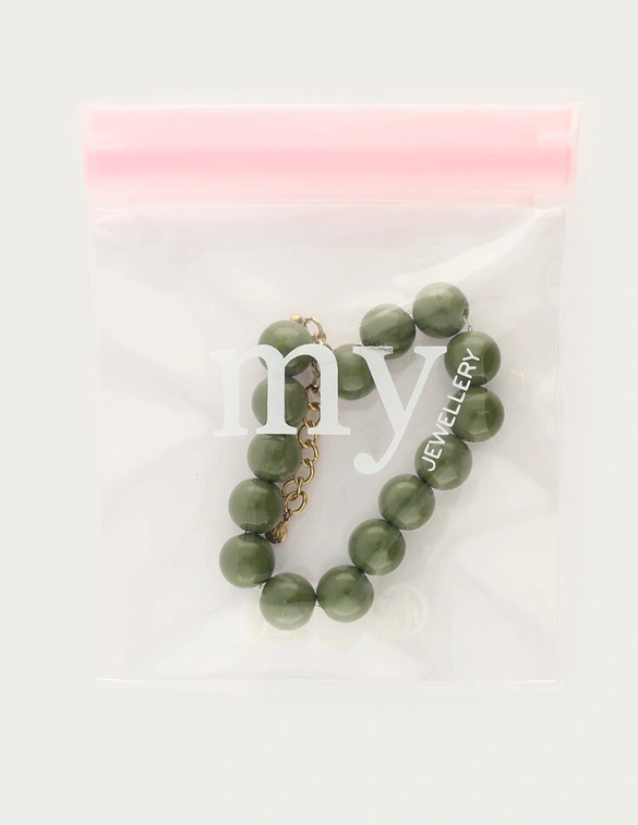 My Jewellery Bracelet beads big olive green MJ14573
