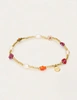 My Jewellery Bracelet beads flowers green purple MJ12212