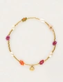 My Jewellery Bracelet beads flowers green purple MJ12212