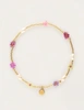 My Jewellery Bracelet beads flowers pink purple MJ12211