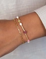 My Jewellery Bracelet beads flowers pink purple MJ12211