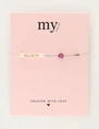 My Jewellery Bracelet beads flowers pink purple MJ12211
