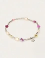 My Jewellery Bracelet beads flowers pink purple MJ12211
