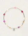 My Jewellery Bracelet beads flowers pink purple MJ12211