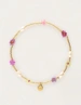 My Jewellery Bracelet beads flowers pink purple MJ12211