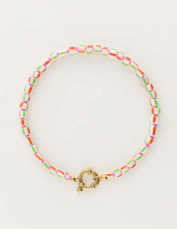 My Jewellery bracelet beads with lock green MJ10813