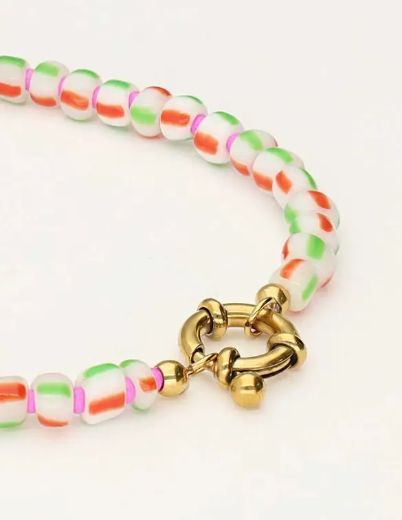 My Jewellery bracelet beads with lock green MJ10813