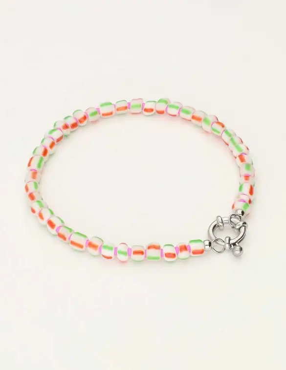 My Jewellery bracelet beads with lock green MJ10813