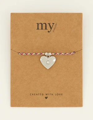 My Jewellery Bracelet braided with a heart charm MJ07895