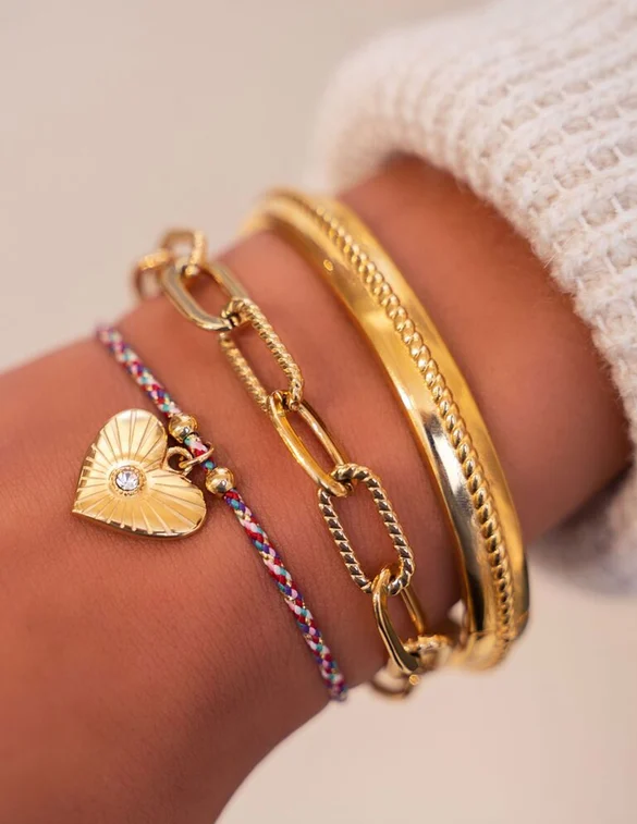 My Jewellery Bracelet braided with a heart charm MJ07895