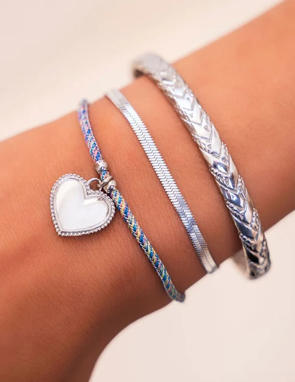 My Jewellery Bracelet Braided with heart charm MJ07899